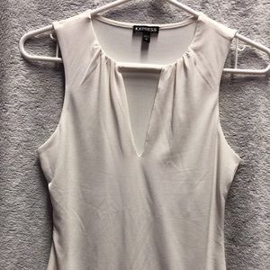 White low cut tank top